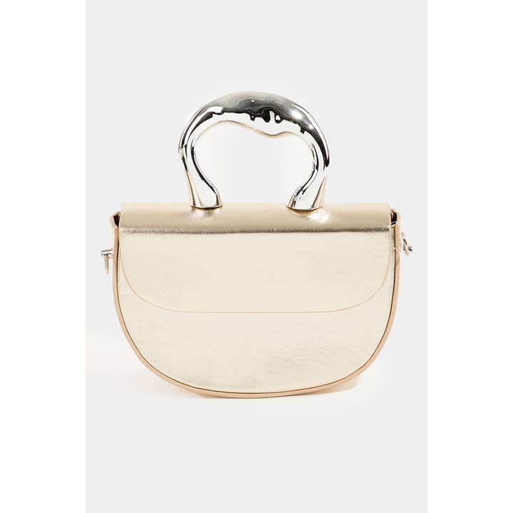 Collections by Fame Accessories - Wholesale Top Handle Bag - Women's - Glossy Semi Circle Top Handle Bag5
