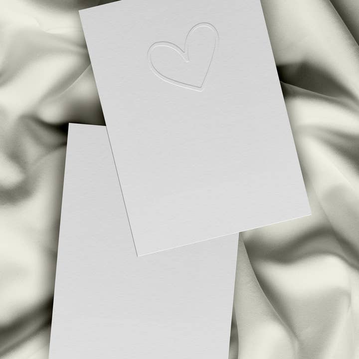heart emboss greeting card for wholesale by Gardners Road