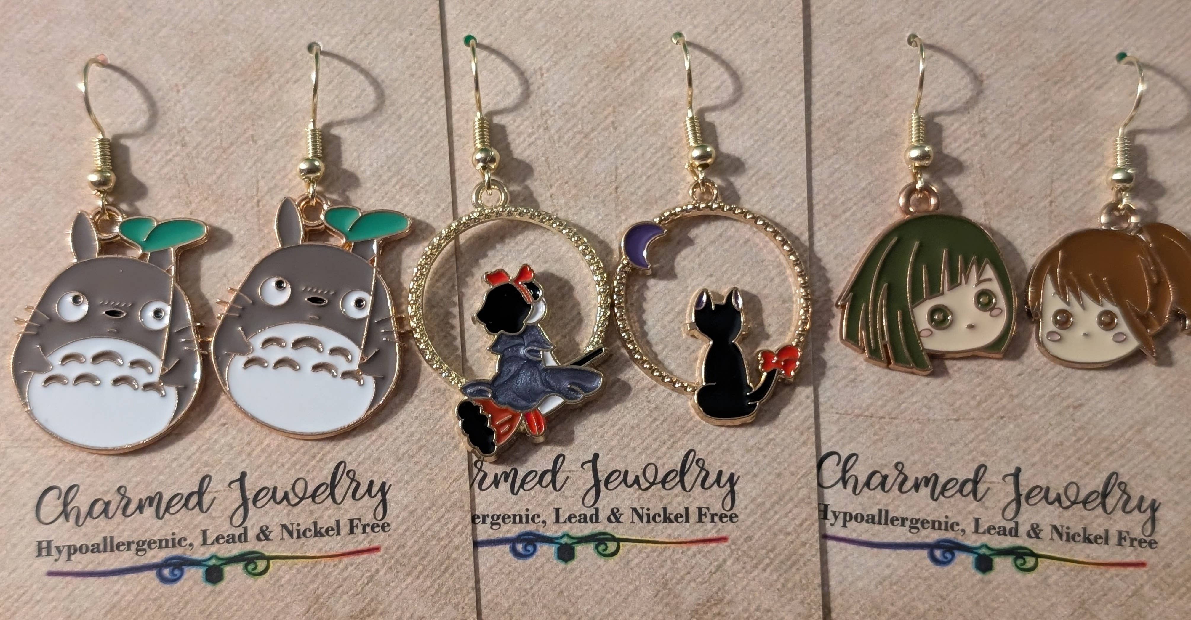Con-Quest Crafts - Wholesale Dangle Earrings - Anime Inspired Earrings, Necklaces inspired by studio Ghibli24