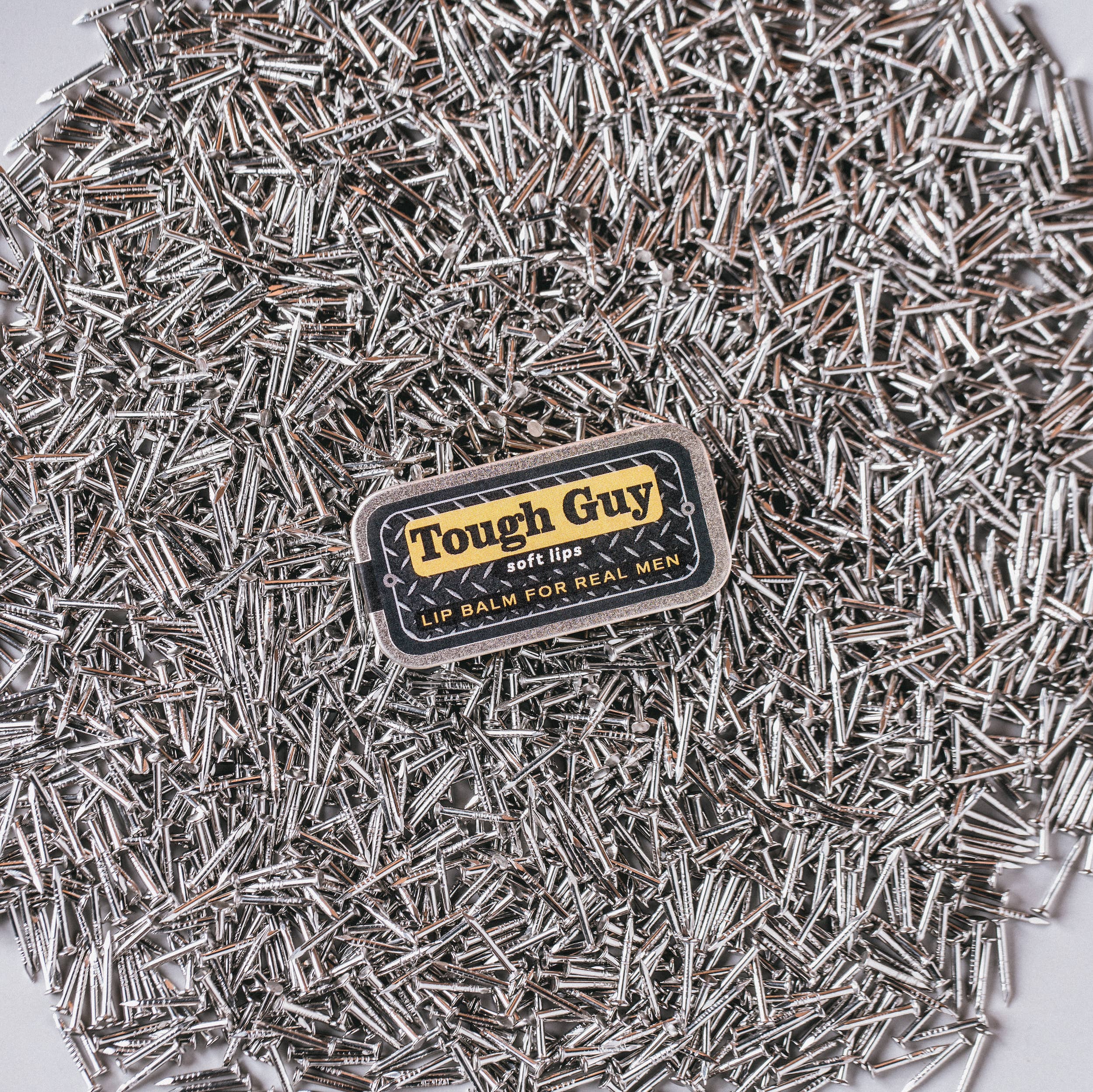 Whiskey River Soap Co. - Wholesale Lip Balm - Tough Guy Lip Balm | Funny Old School Tin0