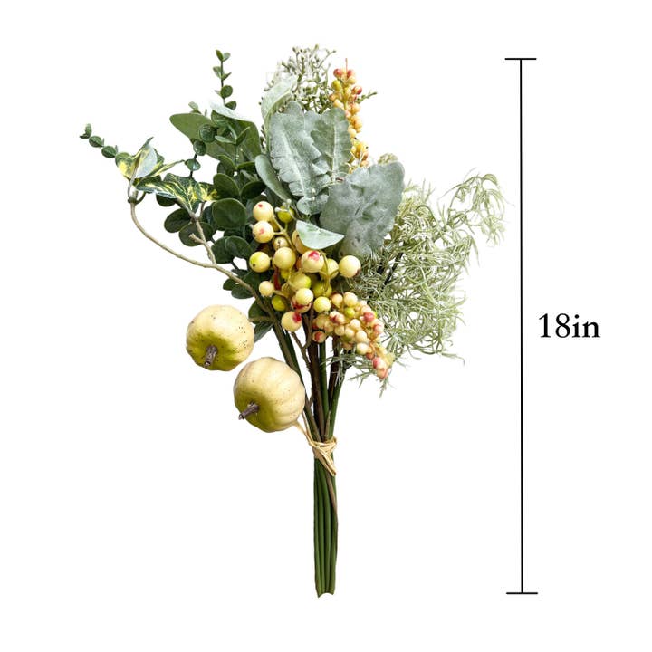 Sun Decorer - Wholesale Artificial Flowers - Pumpkin Berry Eucalyptus Artificial Flower Arrangement1