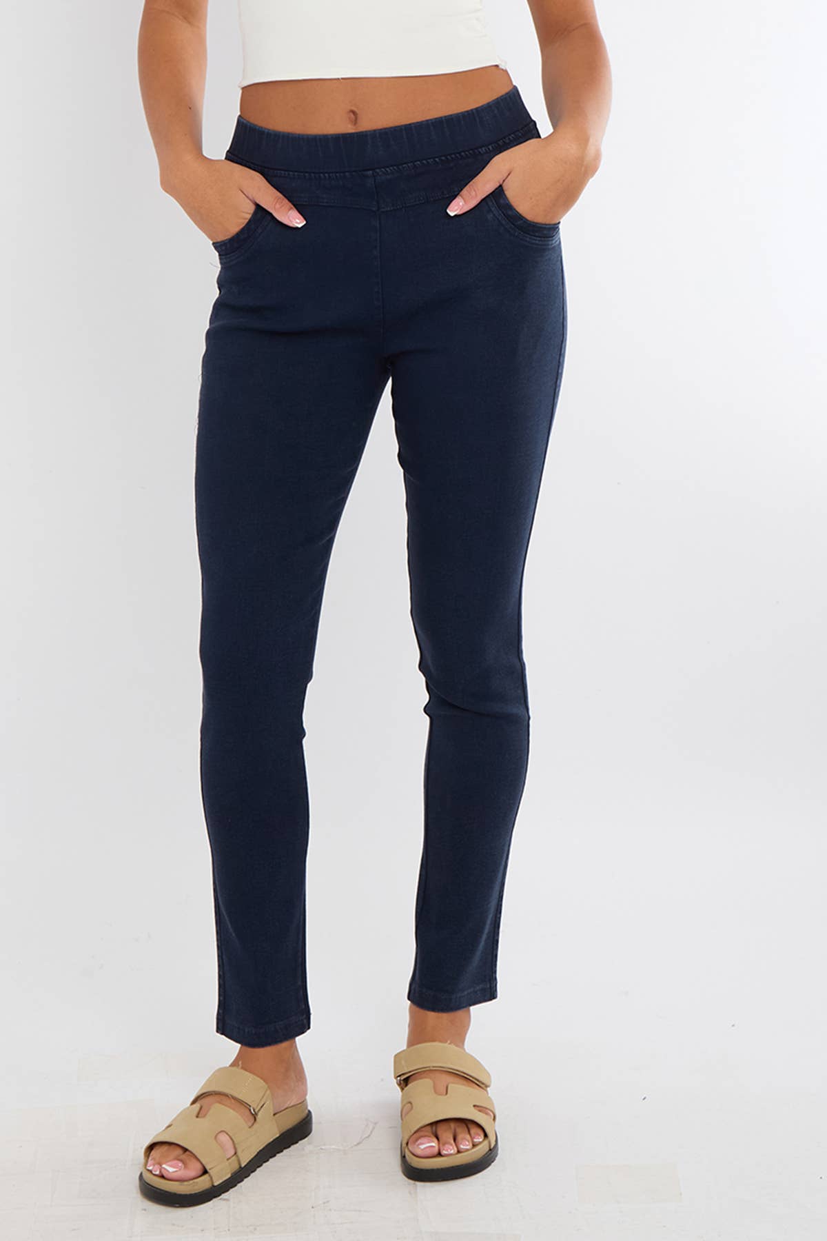 Superbia - Wholesale Pants - Women's -  High Waist 4 way Pull-on Stretch Stone Wash Magic Jeggings12