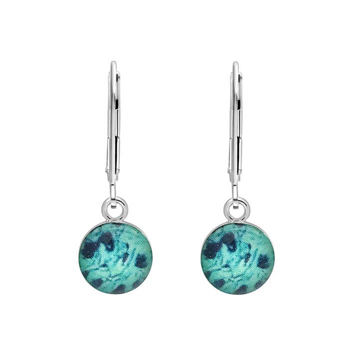 Boucles d'oreilles pivotantes pour la recherche sur le cancer pour la vente par Revive Jewelry