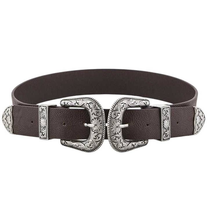 Rope & Spurs - Wholesale Belt - Women's - Double Buckles Fashion Belt0