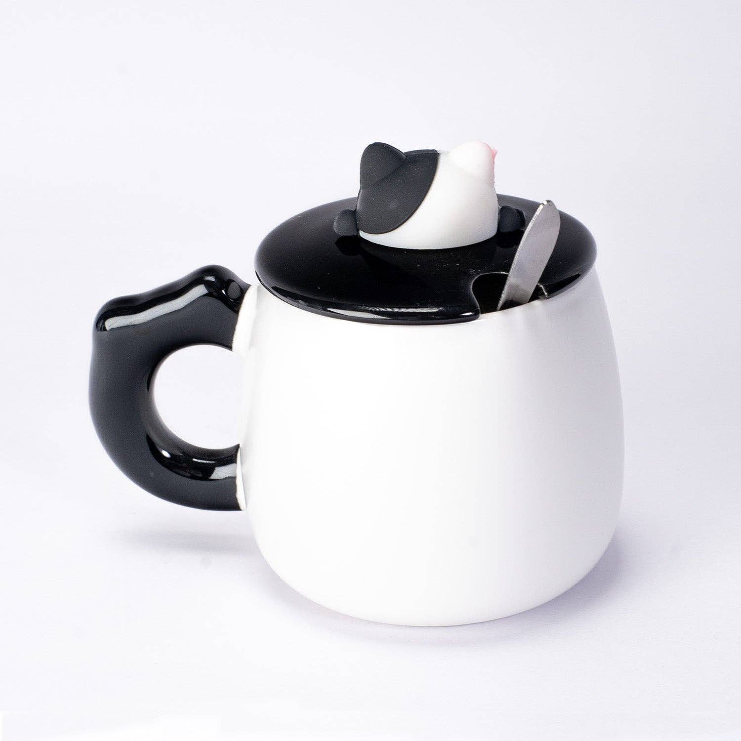 Urban Tokyo - Wholesale Coffee Mug - Cat 12oz Mug With Lid and Spoon (10/30)1