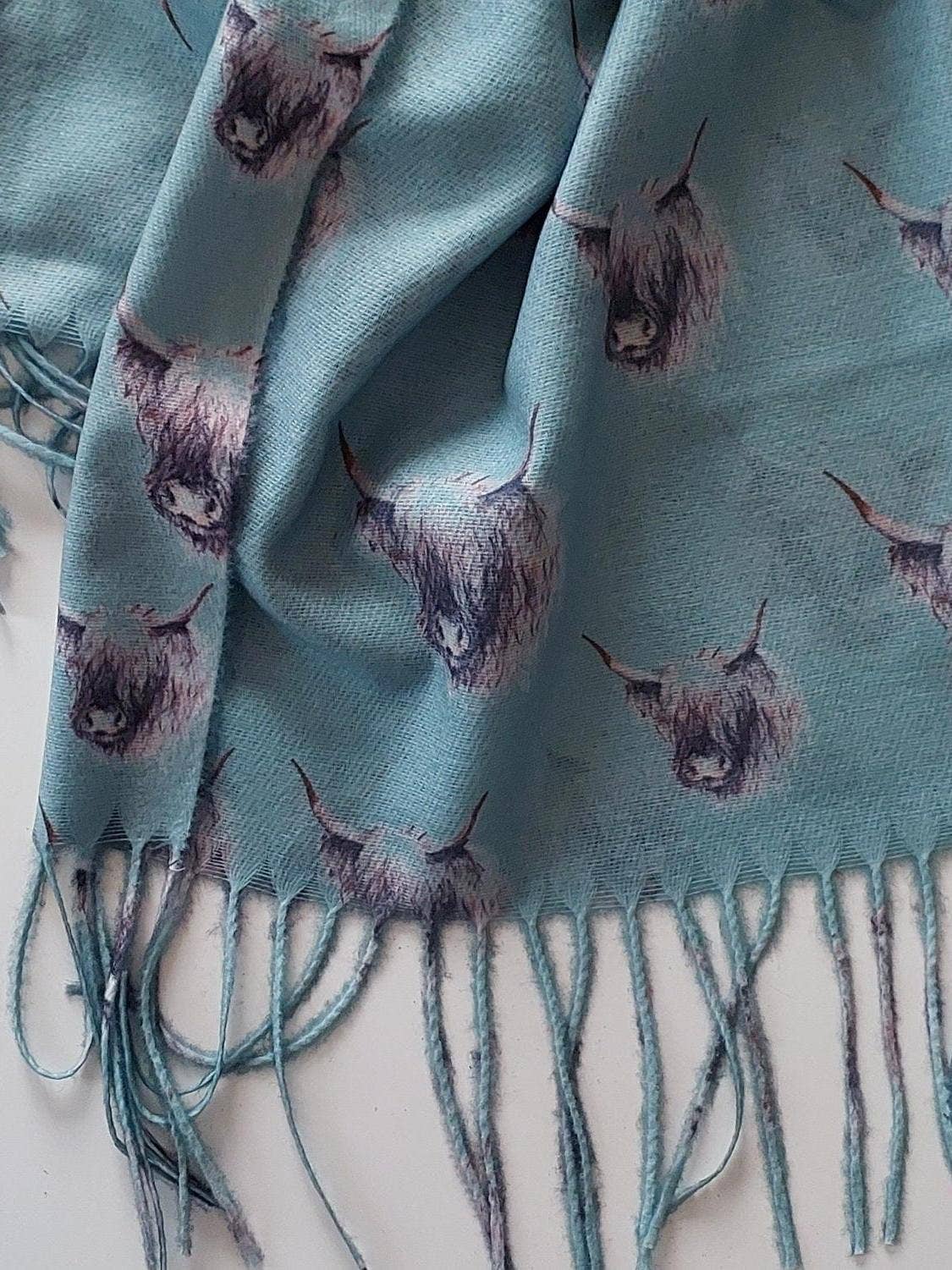 Shimena - Wholesale Scarf - Women's - Highland Cow Pashmina2