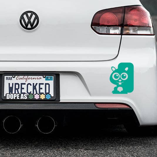 Adorable Beaver Bumper Car Sticker for wholesale by WinsterCreations™