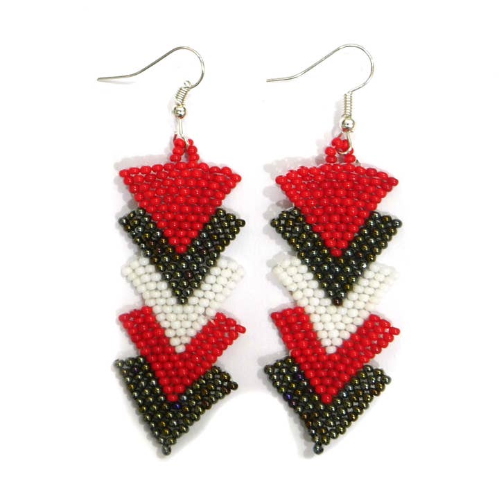 KANGURAH - Wholesale Dangle Earrings - Beaded Earrings Native American Style (Handmade) 0