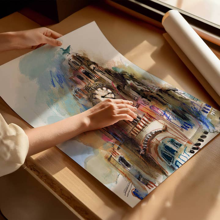 Natalie Cass Art – wholesale Art print – Liver Building Hand Painted Art Print1