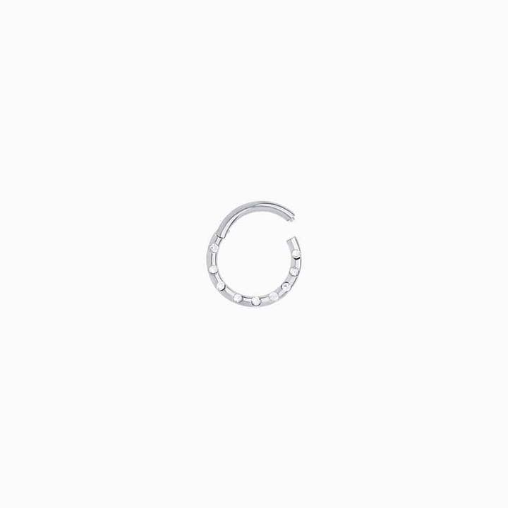 Titanium Gemstone Clicker Hoop for wholesale by oumo jewelry