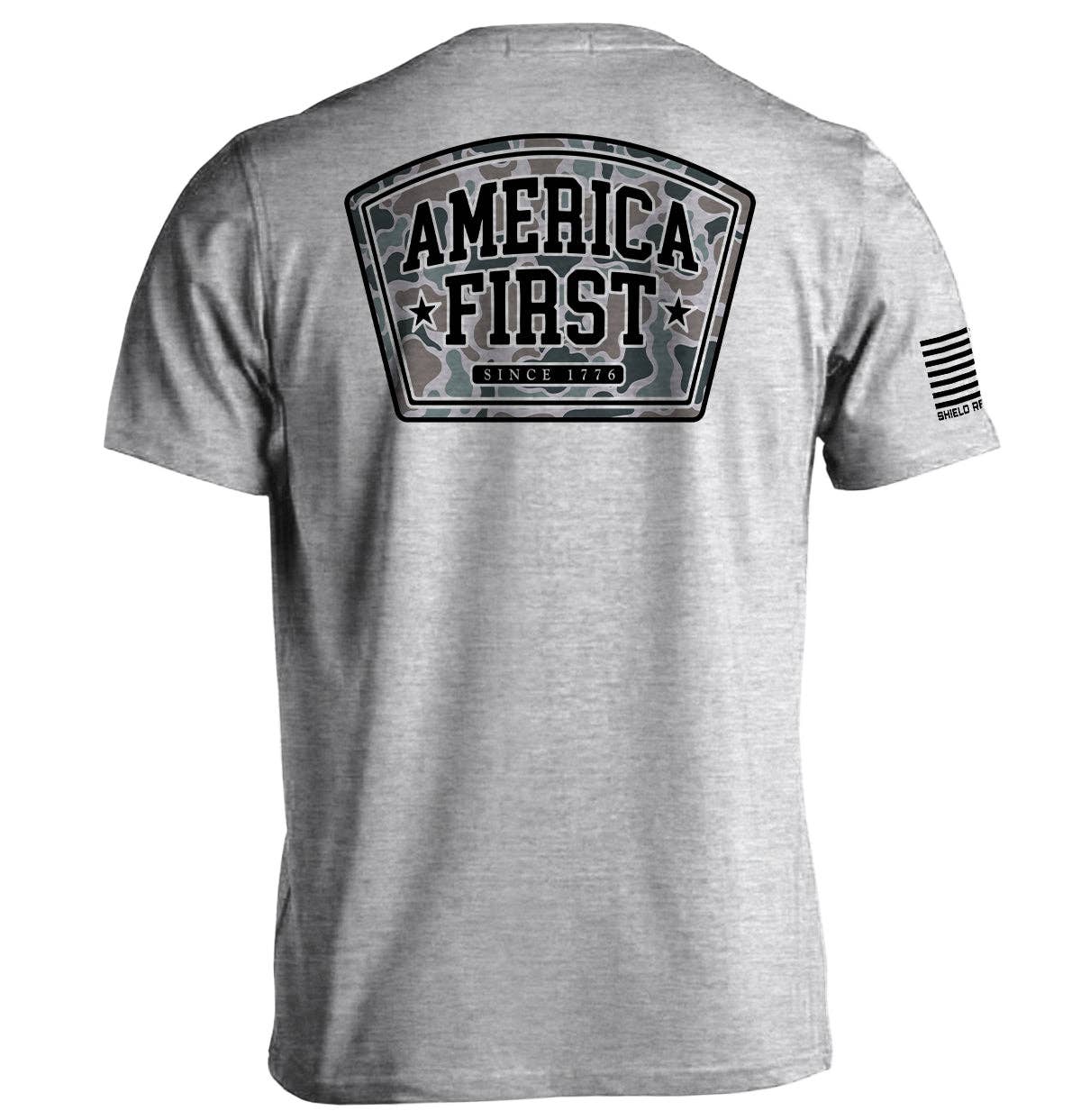 Shield Republic - Wholesale Screen Printed T-Shirt - Men's - America First Duck Camo2