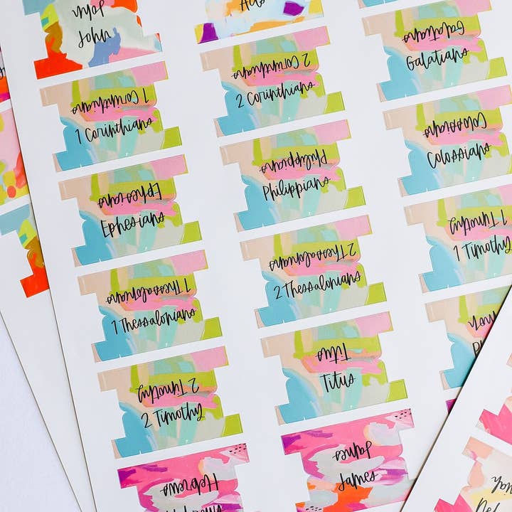 Crew + Co - Wholesale Sticker - Bible Tabs • Bright + Colorful