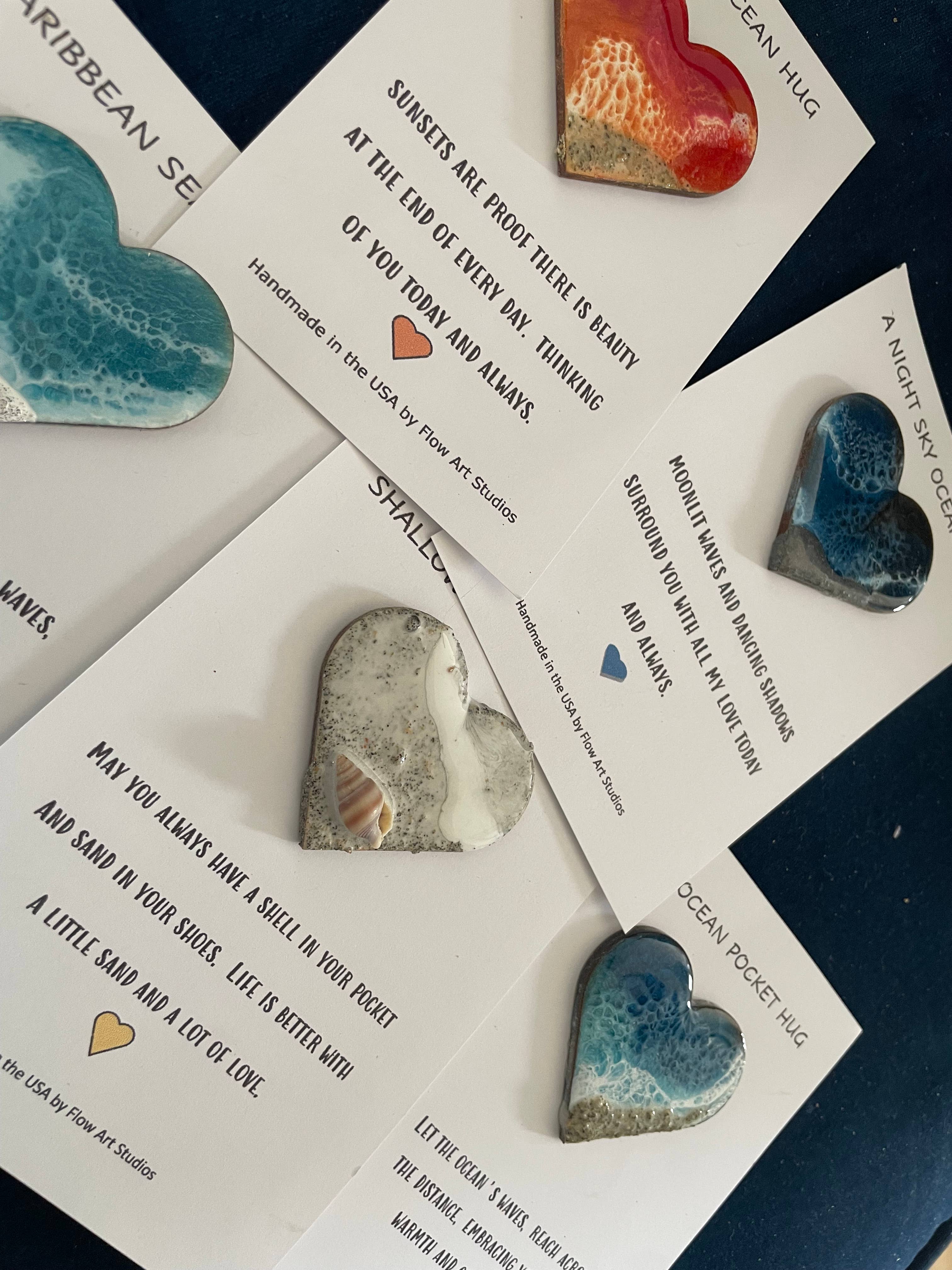 Flow Art Studios - Wholesale Everyday Greeting Card - Ocean Pocket Heart Variety Pack (5 in all)2