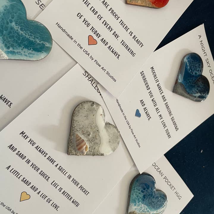Flow Art Studios - Wholesale Everyday Greeting Card - Ocean Pocket Heart Variety Pack (5 in all)2