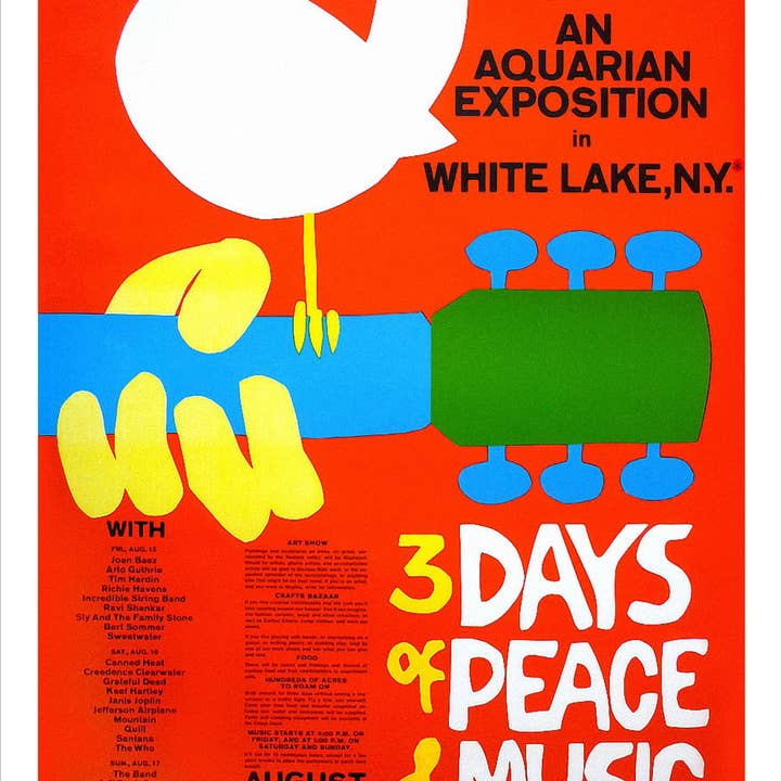 Woodstock Poster, 1969 for wholesale by The Retrospect Group Collection