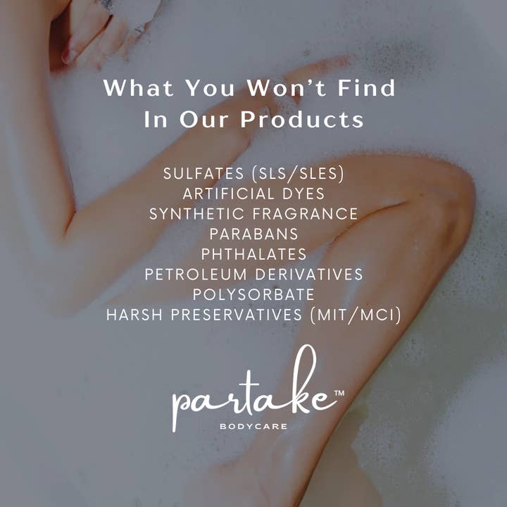 Partake Bodycare - Wholesale Bath Soak/Milk - The Skincare Soak™ – Foaming Bath Soak for Sensitive Skin10
