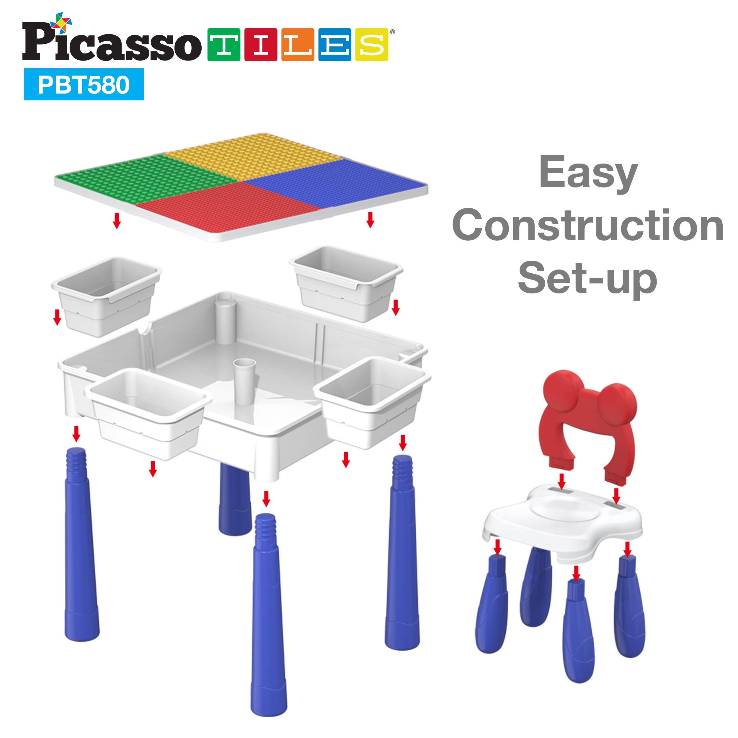 PicassoTiles - Wholesale Toy Set - Kids - PicassoTiles Large All-in-One Activity Center9