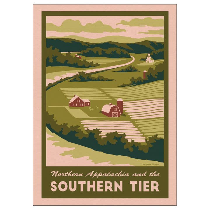 Det sydlige niveau postkort | Appalachia NY PA Souvenir for engroshandel hos Lionheart Graphics