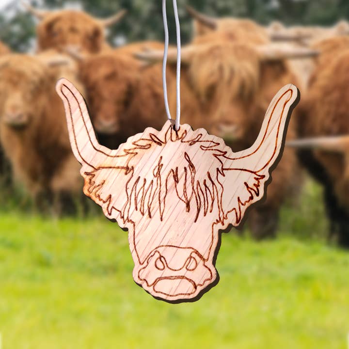 A Dash of Kinship - Wholesale Reed diffuser - Wood Diffuser | Highland Cow1