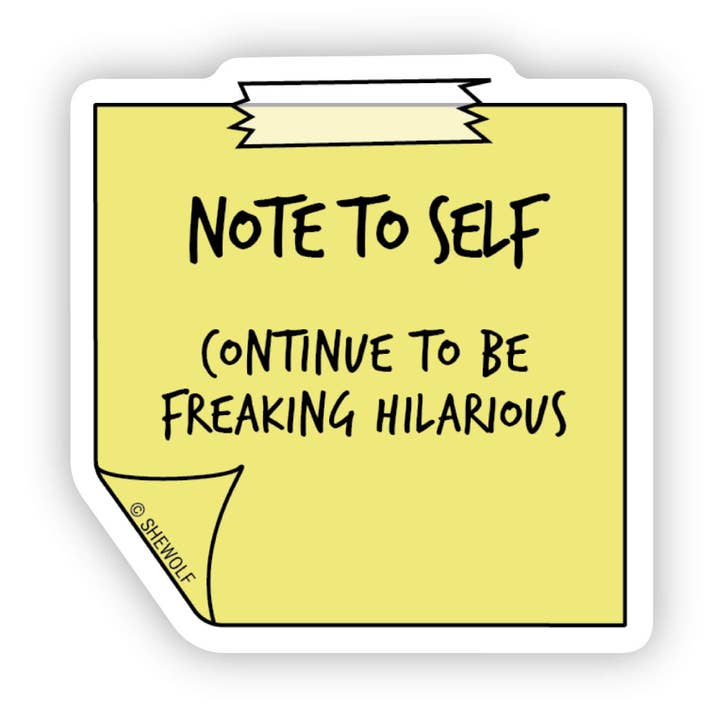 Autocollant comique Stay Hilarious | Autocollant pour ordinateur portable Funny Dad Joke pour la vente par SHEWOLF Designs