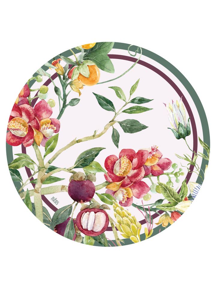 Botanical Charger Cover Set of 6 for wholesale by Sobre Meza