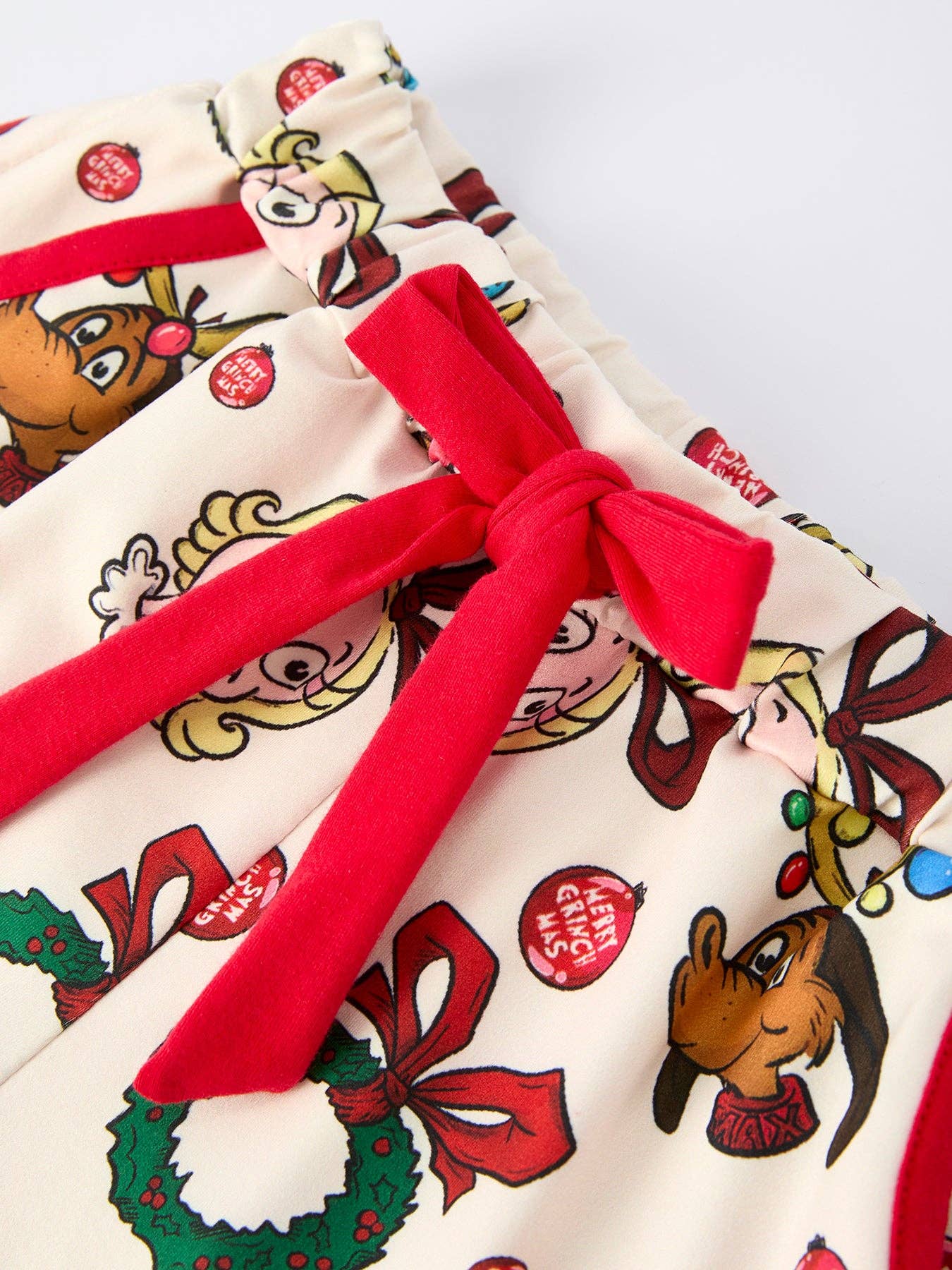 Rylee Faith Designs - Wholesale Sleepwear Set - Kids - Christmas Wreath Character Print Girls Pajama Set8