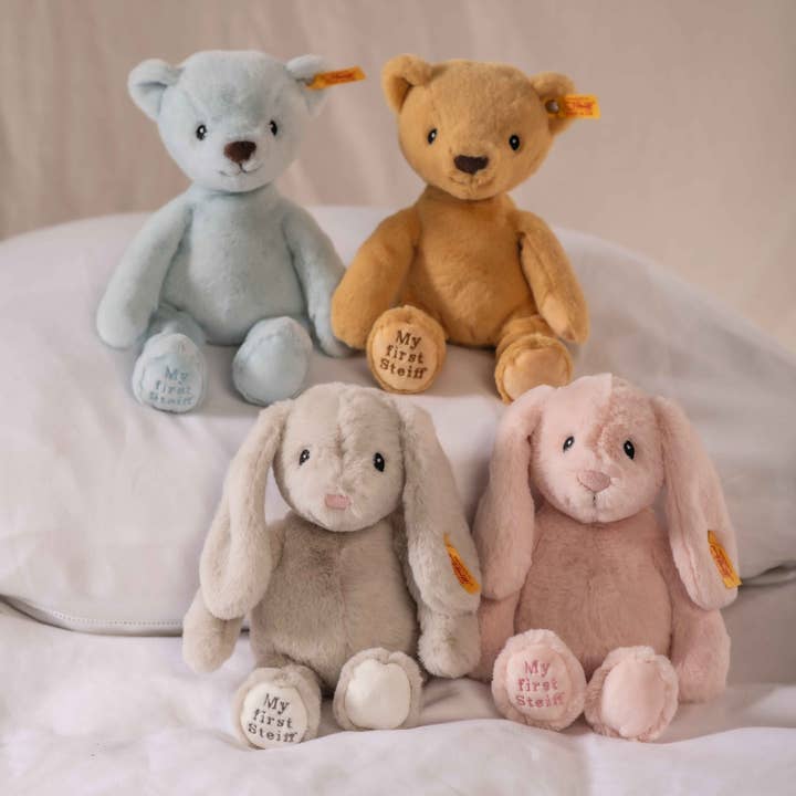 Steiff - Wholesale Stuffed/Plush Toy - Kids & Baby - My First Steiff Teddy Bear Blue Baby Toy, 10 Inches