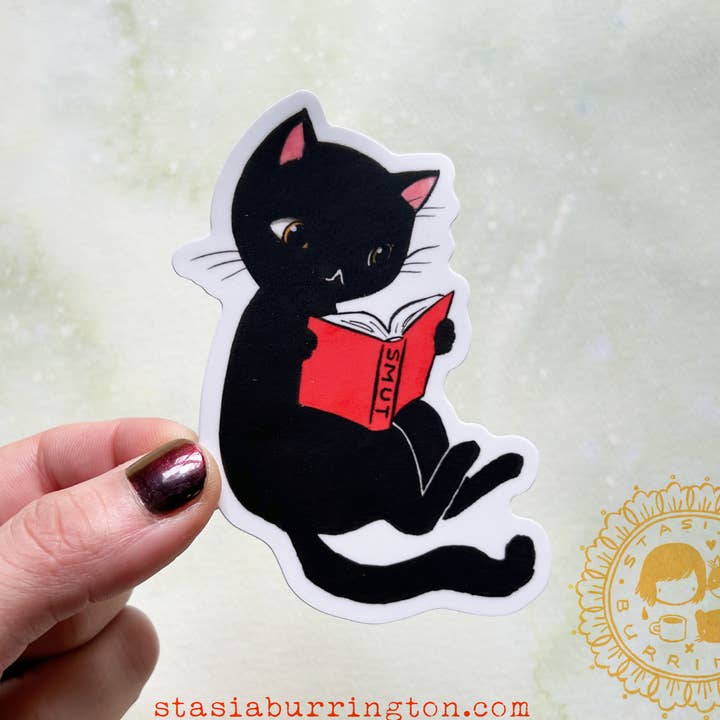 Autocollant - Chat coquin pour la vente par Stasia Burrington Illustration