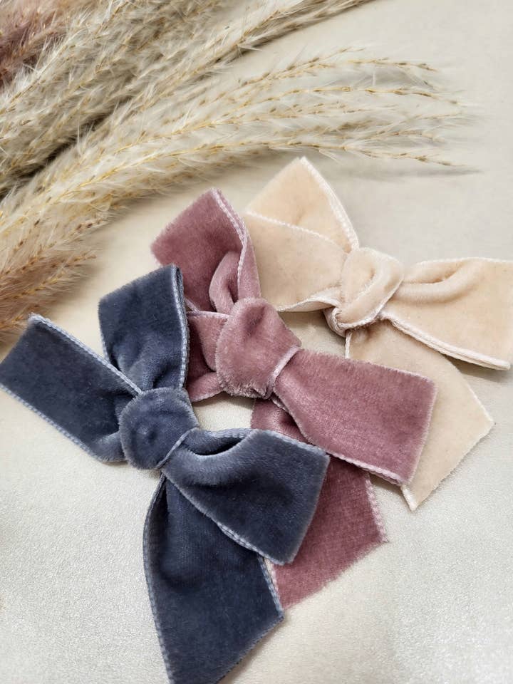 Velvet handgebonden lint voor wholesale door Hair Candy Boutique