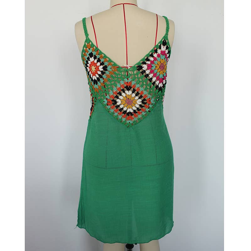 Hope & Sunshine - Wholesale Swim Cover Up - Women's - Crochet V-Neck Cover Up Dress18