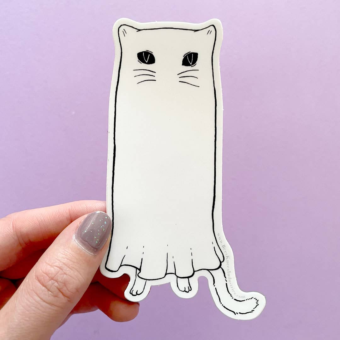 Bee's Knees Industries - Wholesale Sticker - Floating Ghostie Cat vinyl sticker2