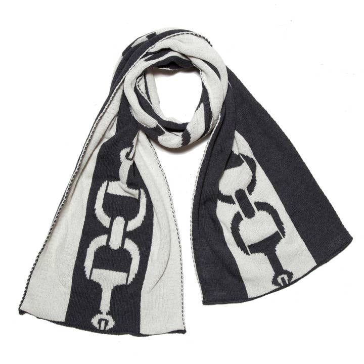 In2Green - Wholesale Scarf - Women's - Equestrian Snaffle Bit Striped Scarf
