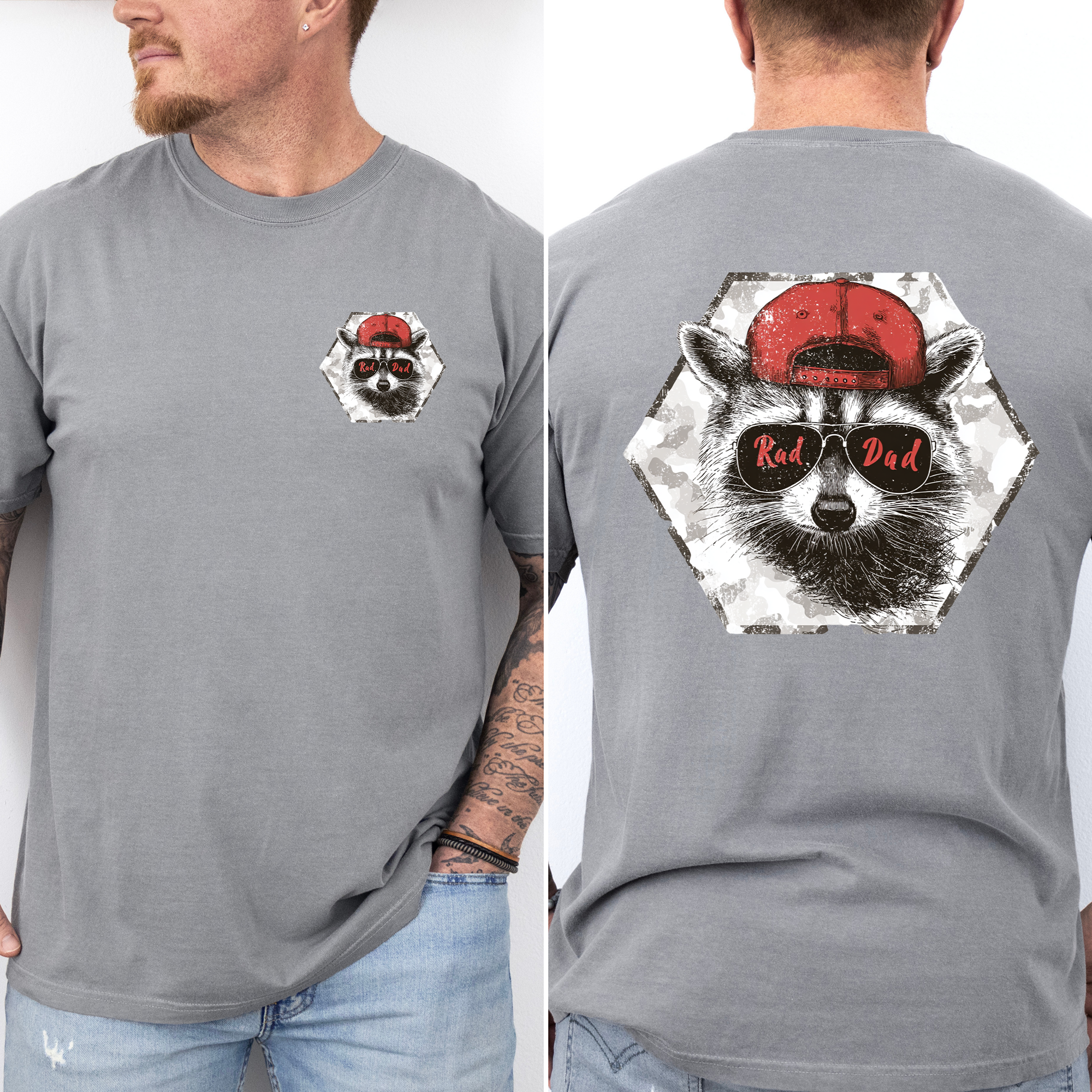 Refinery Number One LLC - Wholesale T-Shirt (Graphic) - Unisex - Rad Dad, Raccoon, Father's Day, Husband, Guy Gift T-Shirt7