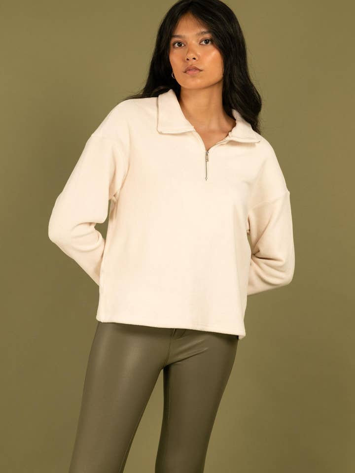 31526 trucker fleece sweatshirt for engroshandel hos Daphnea