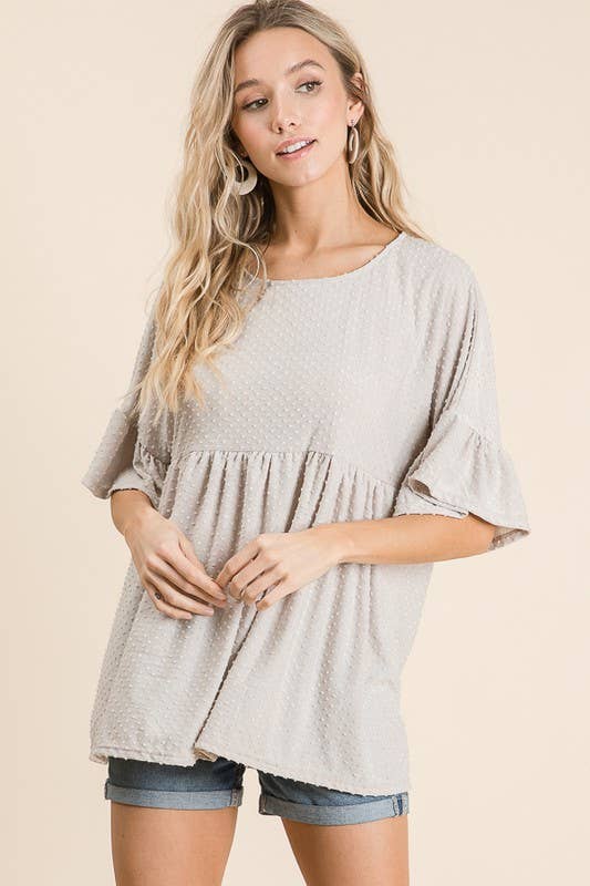 lovely melody – wholesale Tunic – Women’s – LMT1519-Belle's Swiss Polka Dot Baby Doll Tunic7