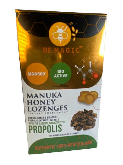 Pastilles MGO 500+ Miel de Manuka et Propolis pour la vente par Bee Magic