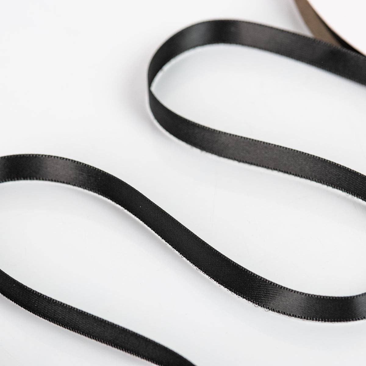Little Ribbon Shop - Wholesale Ribbon - Gift Wrapping - Black 06 Double Faced Satin Ribbon 100-Yard Roll0