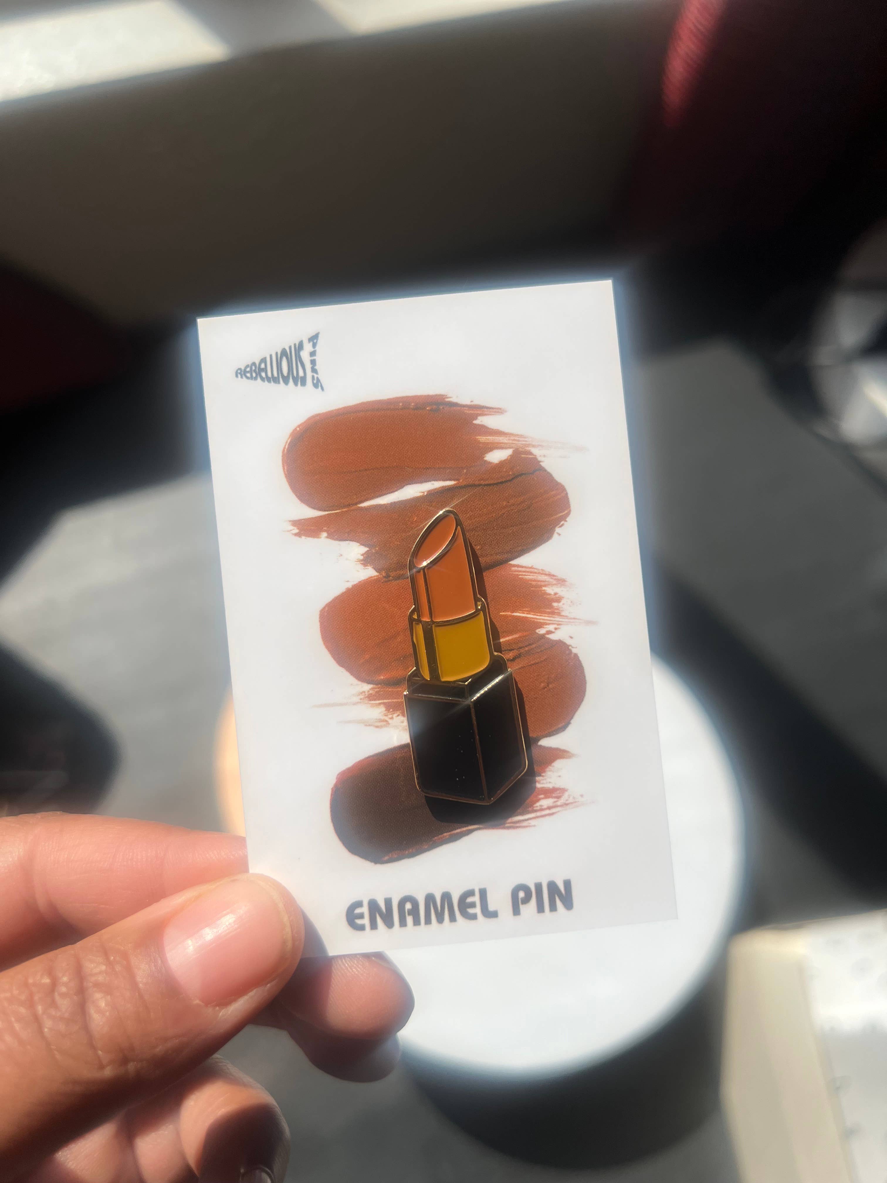 Rebellious Pins - Wholesale Lapel Pin/Button - Nude Lippie Enamel Pin3