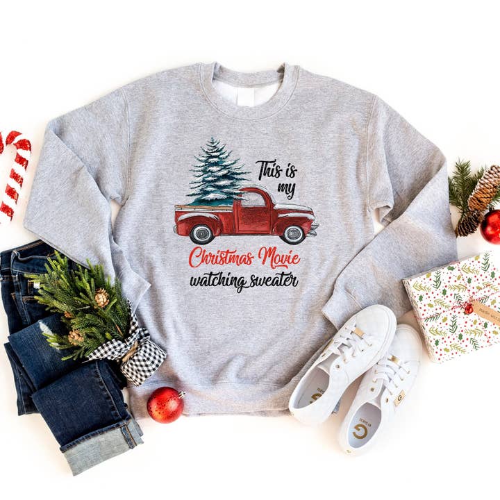 This Is my Christmas Movie Watching Sweater for wholesale by Light & Shine
