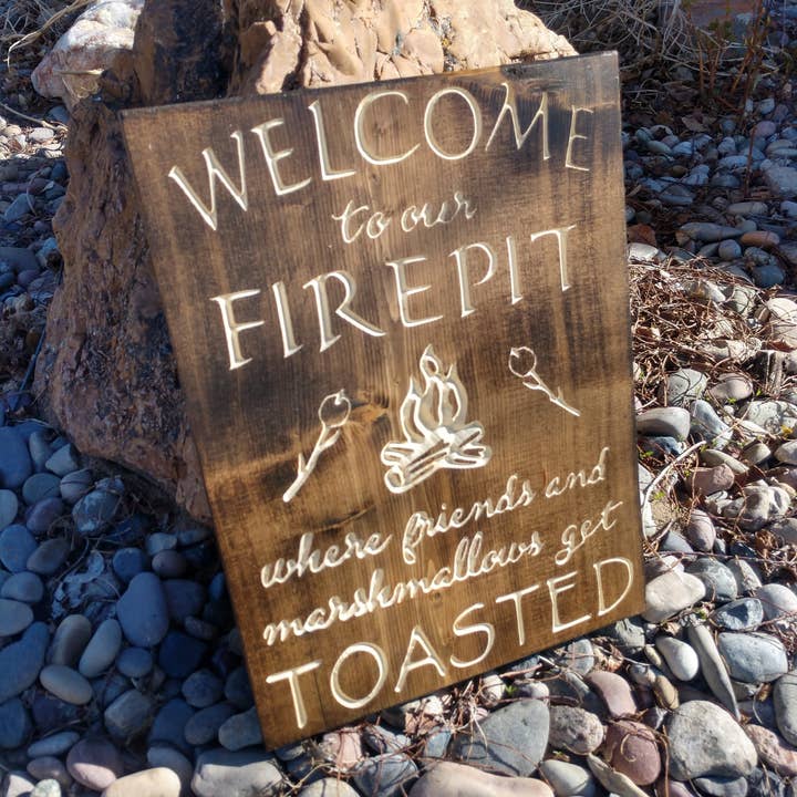 Knotty Pine Woodworks - Wholesale Outdoor Sign - Firepit Toasted4