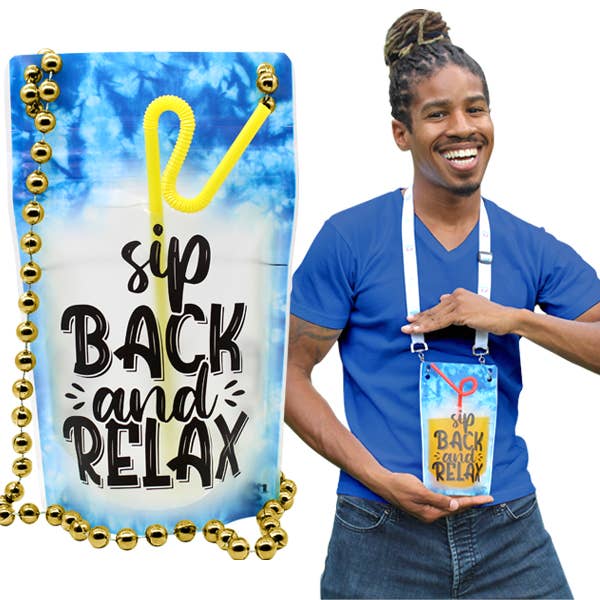NeckSip - Vente Sacs pour bouteilles de vin - Sip Back And Relax - Sachets à boisson portables (12 oz | paquet de 2)