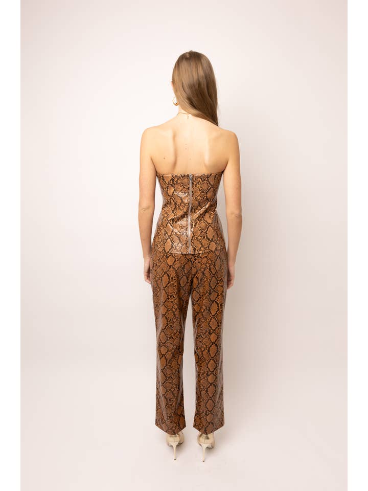 Snake Lupe Snakeskin Vegan Leather Pants for wholesale on Faire4