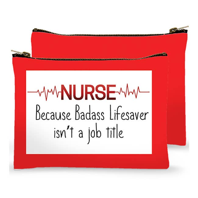 Zippered Bag - Nurse: because badass lifesaver isn't for wholesale by Mariasch Studios