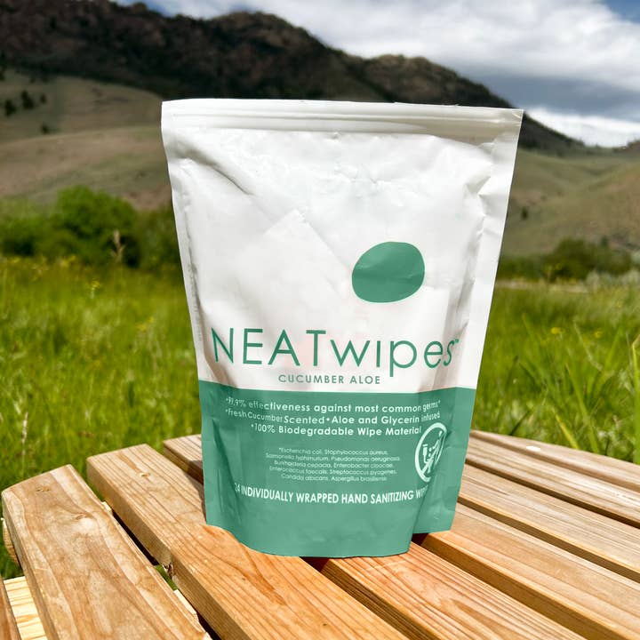 NEATGOODS, LLC. - Wholesale Hand Sanitizer - Individually Wrapped Hand Wipes | Biodegradable | Cucumber3