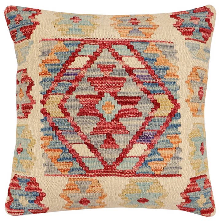 Cuscino kilim turco Bohemian Jamie tessuto a mano - 45,7 x 45,7 cm per la vendita all'ingrosso da parte di Arshs Fine Rugs