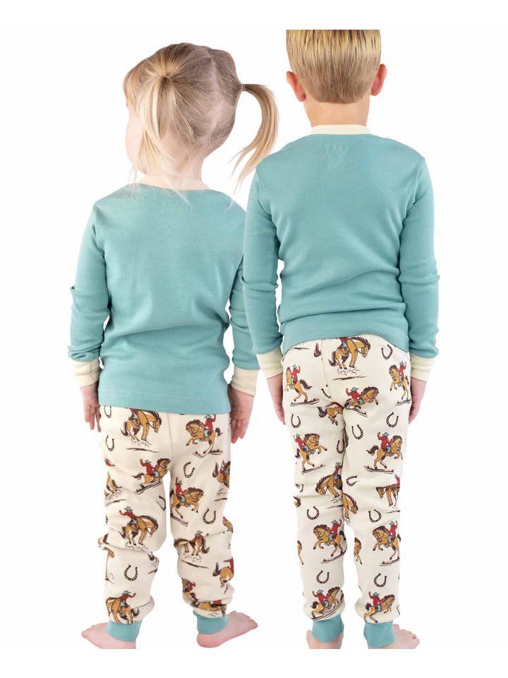 Lazy One - Wholesale Sleepwear Set - Kids - Rodeo Kid's Long Sleeve Pajama Set3