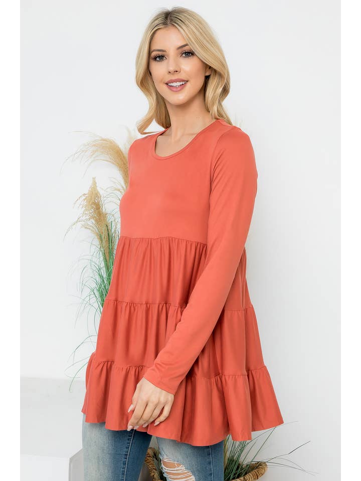 You & Me - Vendita all'ingrosso Tunica - Donna - YMT20005V-SOLID TOP A MANICHE LUNGHE A STRATI13