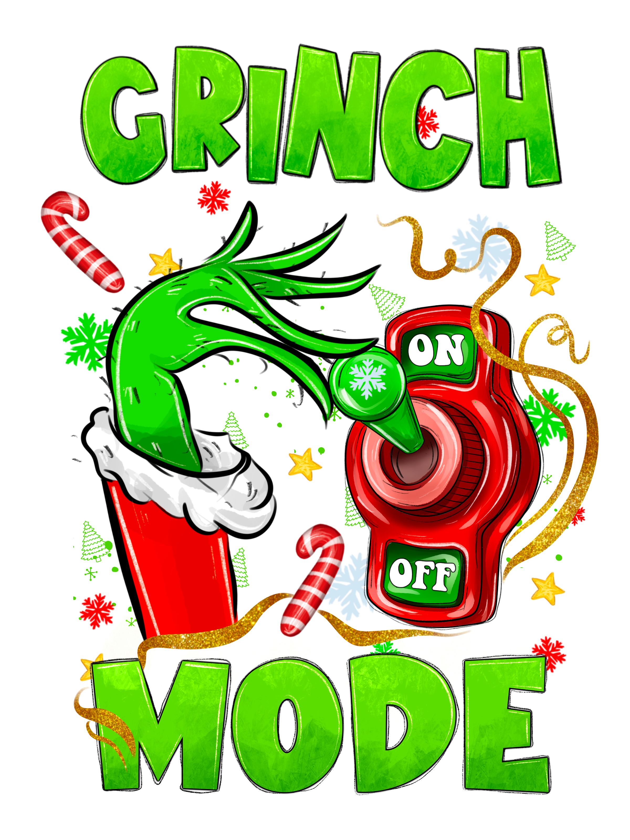 ROTD Crafter's Corner - Wholesale Sublimation Transfer - Grinch Mode DTF Print0