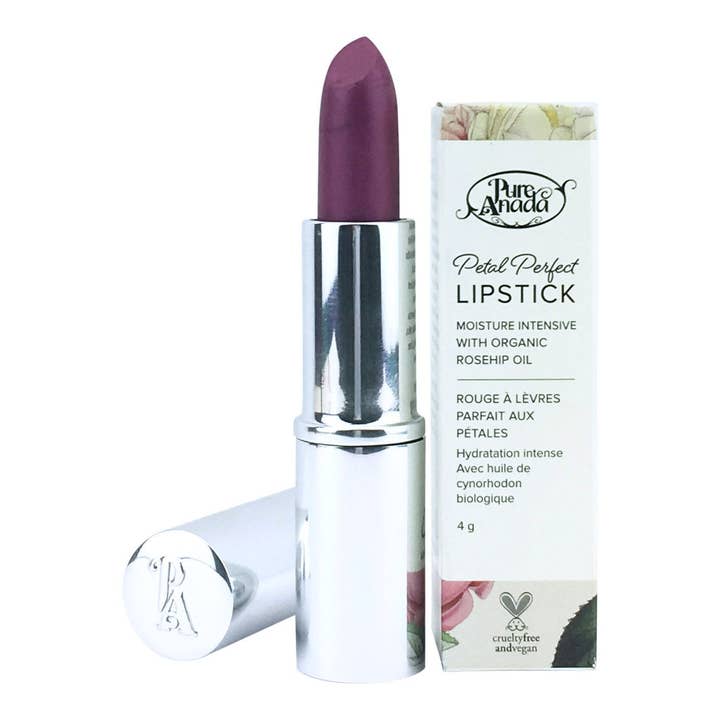 Razzberry Petal Perfect Lipstick for wholesale by Pure Anada Natural Cosmetics