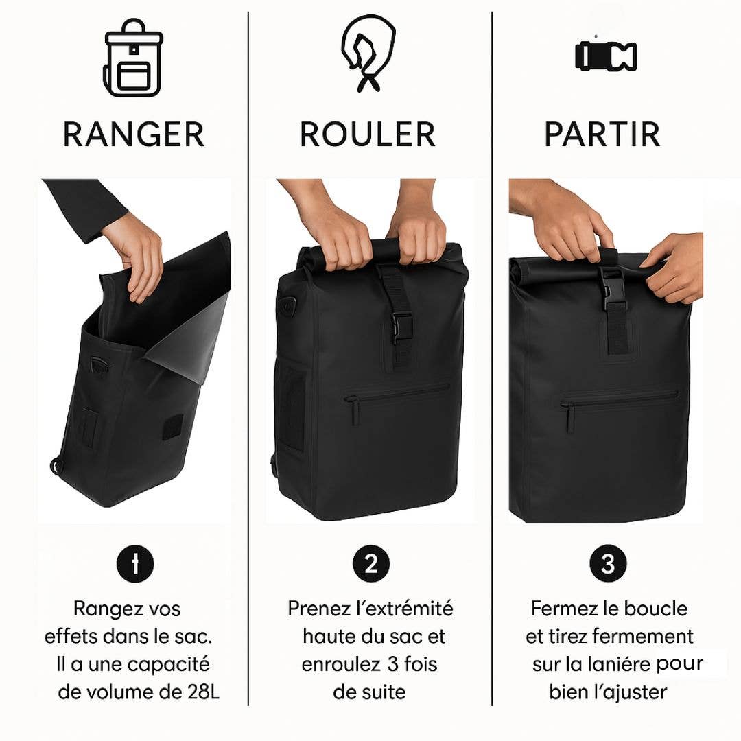 BADAWIN - Wholesale Biking Accessories - Hind Blue 25/30L 2in1 Luggage Bike Bag 13